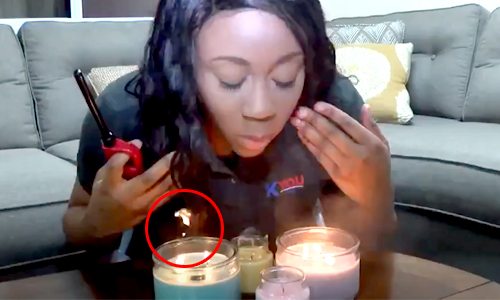 NIEUWSBLOOPERS: Lang haar en kaarsen? Een gevaarlijke combinatie! Dat weet deze presentatrice nu ook… (video)