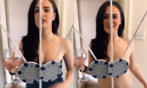 Verveling slaat toe tijdens lockdown, dus waagt deze dame zich aan ZEER pikant dansje (video)