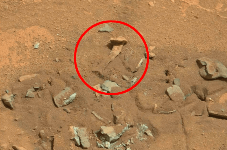 Ligt er een menselijk bot op Mars?