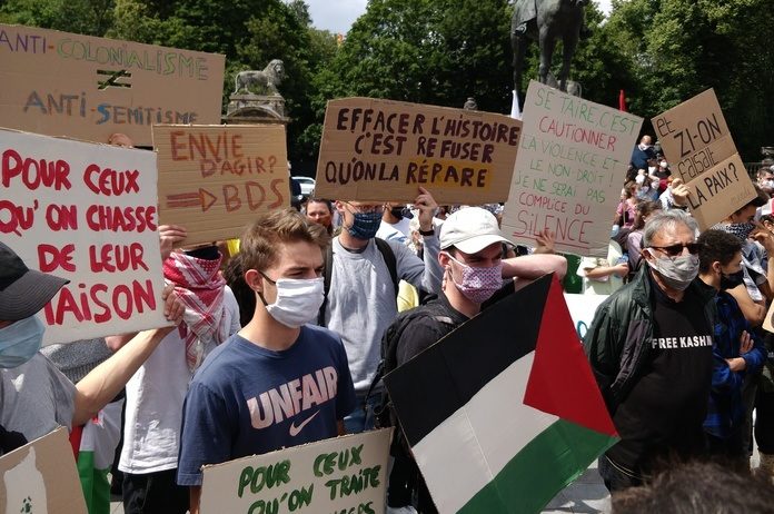 500 betogers in Brussel tegen annexatie van Palestijnse gebieden