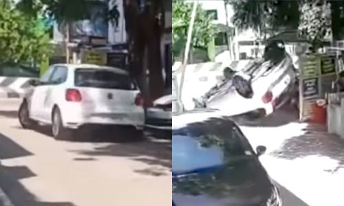 WOOPS: Bestuurder rijdt trots weg met gloednieuwe wagen, maar dan gaat het METEEN fout! (video)