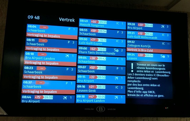Met nieuwe tool van NMBS kan je de stiptheid van je trein checken