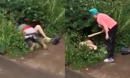 BETRAPT: Hitsig koppel krijgt het LETTERLIJK aan de stok met boze dame (video)