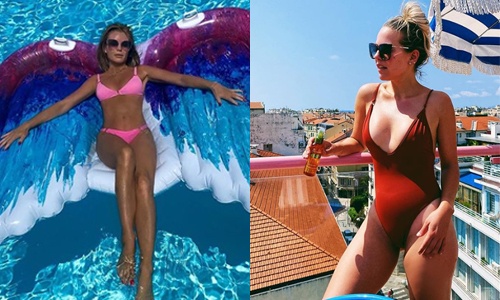 Eline De Munck straalt in badpak, Billie Leyers geniet in bikini en Klaasje (K3) toont hoe lenig ze is (foto’s/video)