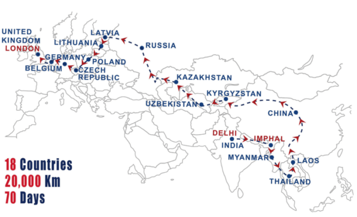 BIZAR. Bus voert je in zeventig dagen van Londen naar Delhi