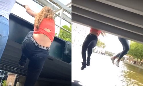 Dames op boot wagen zich aan straffe actie, maar komen al snel STEVIG in de problemen (video)