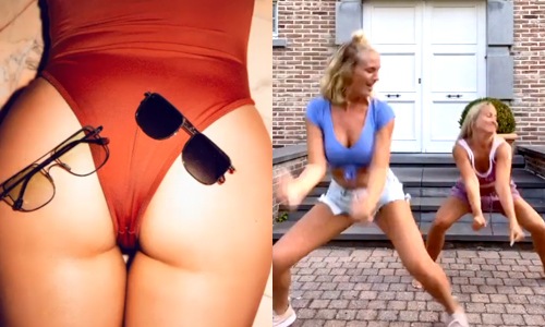 Eline De Munck maakt met billen reclame voor brillen, Rita Ora duikt halfnaakt het zwembad in en Pamela Anderson verbaast volgers met sexy badpak (foto’s/video’s)