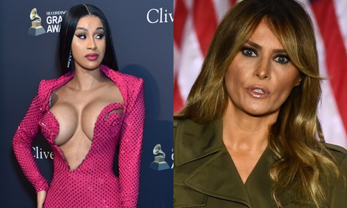 Daarom deelt boze Cardi B deze naaktfoto van Melania Trump op Twitter (foto)