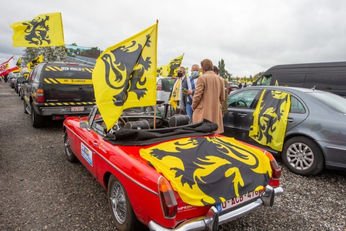 Grote opkomst bij protestactie Vlaams Belang aan de Heizel