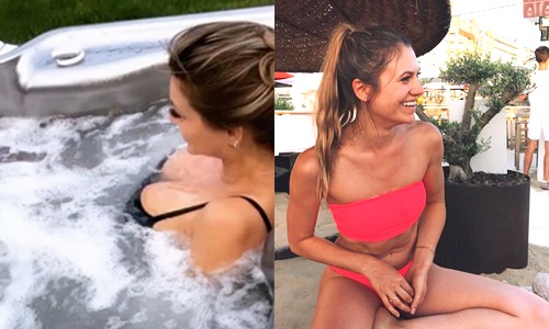 Eline De Munck straalt in pikante outfits, Marthe (K3) geniet in ’t zwembad en Véronique De Kock ontspant in jacuzzi (foto’s/video’s)