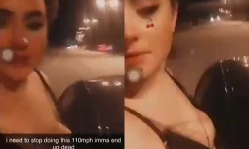 LEVENSGEVAARLIJK: Dame wil ‘leuk filmpje’ maken, maar valt uit raam van racende wagen op snelweg (video)