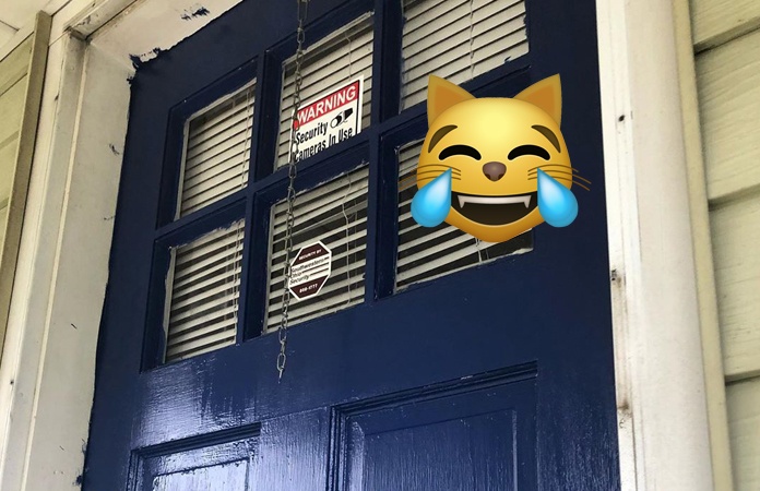 HILARISCH! Kat is duidelijk niet blij dat zijn baasje zonder hem buiten is (foto)