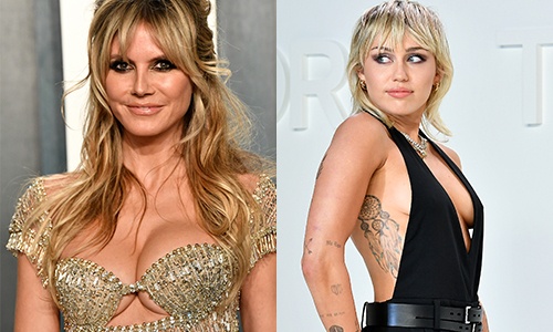 Heidi Klum En Miley Cyrus Laten Niets n De Verbeelding Over Op Instagram Foto S Zita