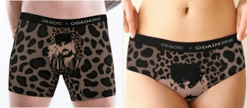 BIZAR. Joe Exotic lanceert ondergoed met zijn gezicht op je kruis
