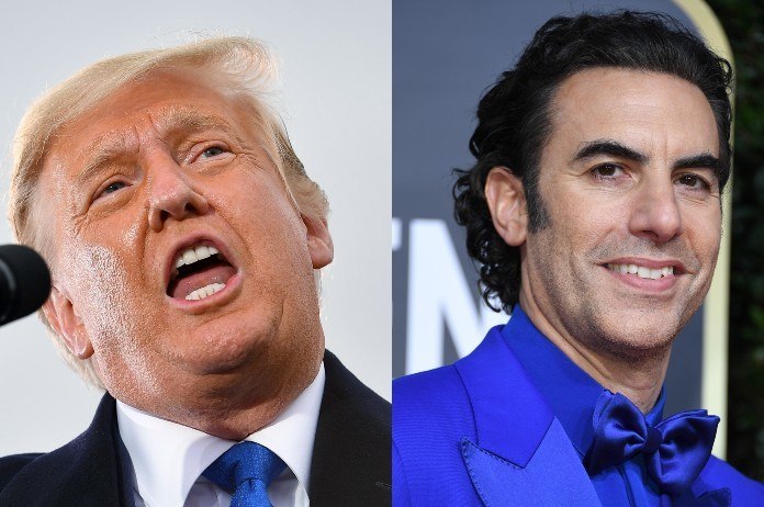 Donald Trump not amused met Borat, die zijn advocaat in z’n hemd zette: “Wat een creep”