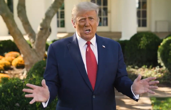 Donald Trump over zijn coronabesmetting: “Een zegen van God”