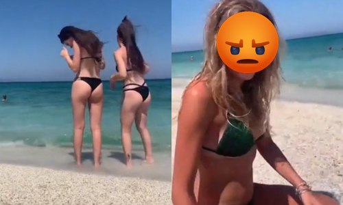 BETRAPT: Man filmt stiekem enkele dames in bikini op het strand. Maar dan? WOOPS! (video)