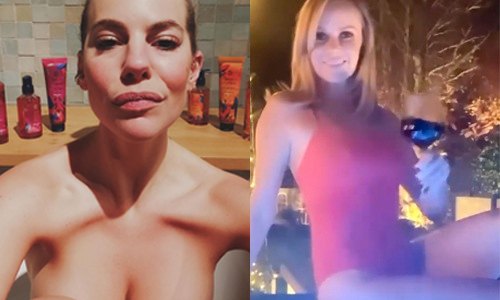 ‘Temptation’-Megan straalt in bikini, ‘BGT’-jurylid Amanda Holden poseert in badpak en Nasrien Cnops geniet halfnaakt van de natuur (foto’s)
