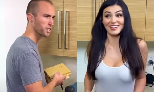 HILARISCH: Hitsige dame vangt bot bij kurkdroge loodgieter (video)