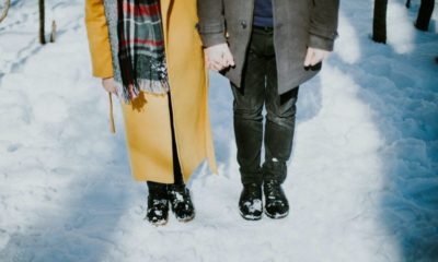 schoenen in de sneeuw
