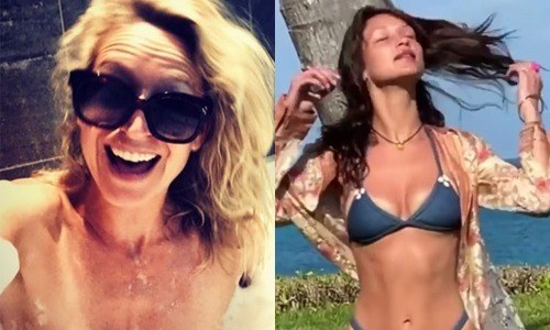 Cath Luyten amuseert zich in bad, Julie Van den Steen schittert voor de lens en Bella Hadid geniet in bikini (foto’s)