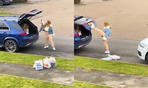 Dame gaat door het lint wegens 'weerspannige kofferbak'. De dader? Haar stiekeme vriendje! (video)