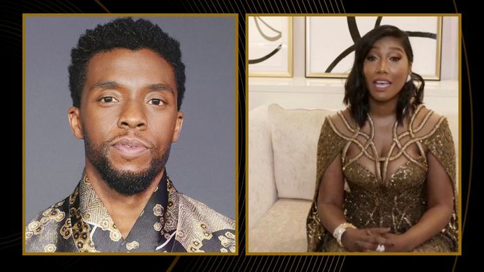 Taylor Simone Ledward Boseman, de weduwe van Chadwick Boseman.