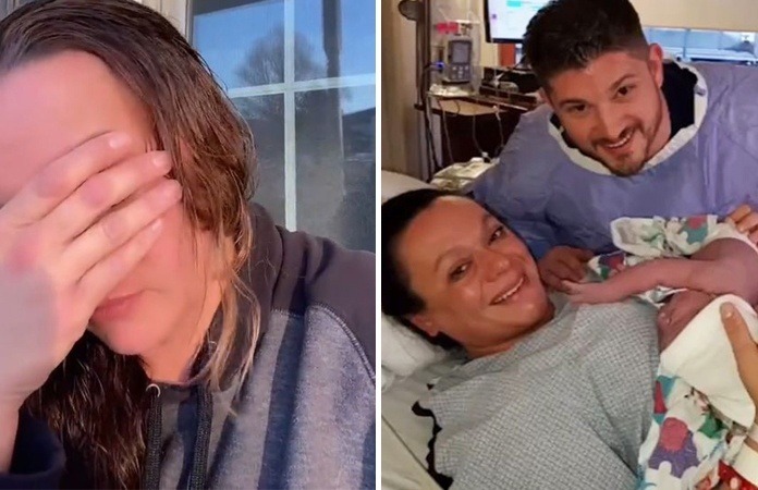 GÊNANT! Man deelt foto van zijn pas bevallen vrouw, maar vergeet intiem detail weg te laten…