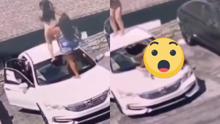 Dames willen leuk dansje doen op dak van auto. Slecht plan: “Wat had ze nu gedacht?!” (video)