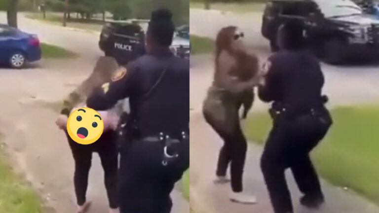 Brutale vrouw toont haar blote kont aan politieagente. Dat was een slecht plan! (video)