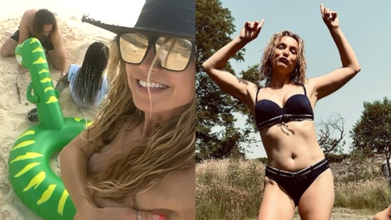 Eline De Munck poseert in sensuele outfit, Kim Van Oncen amuseert zich in bikini en Heidi Klum ligt halfnaakt op het strand (foto’s)