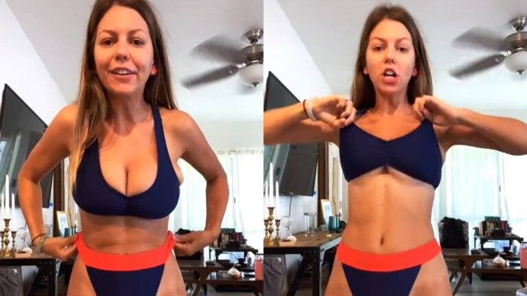 Dame woedend over te kleine bikini: “Wat is dit?!” (video)
