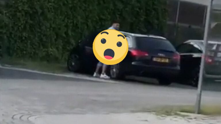 Man betrapt vrijend koppeltje op parking en weet het wel te waarderen: “Lekker, man!” (video)
