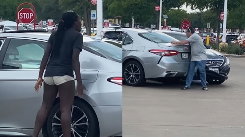 Ruzie op parking loopt VOLLEDIG uit de hand: “Ze heeft mijn auto aangereden!” (video)
