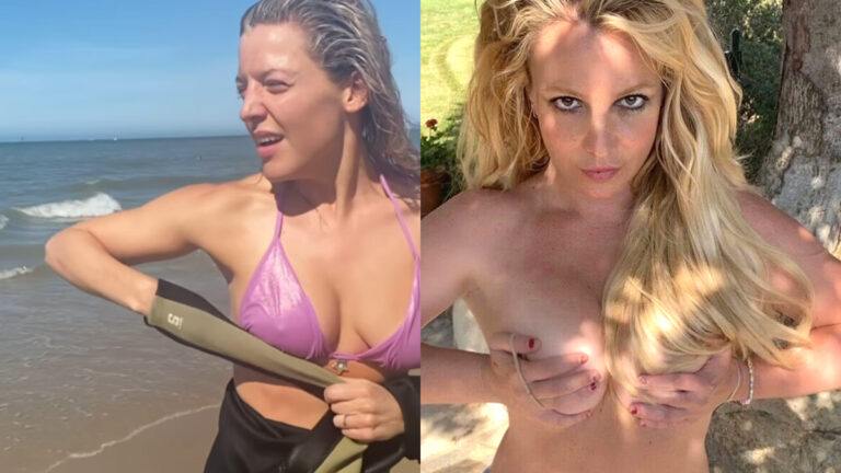 Ella Leyers geniet in bikini, Lotte Vanwezemael poseert in badpak en Britney Spears gaat (weer) uit de kleren (foto’s)