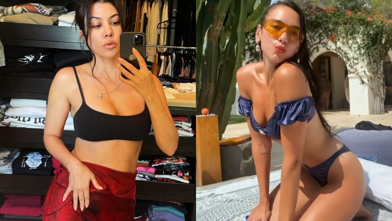 ‘Blind Getrouwd’-Laura poseert in badpak, Amanda Holden straalt in zwoele outfit en Dua Lipa geniet in bikini van de zon (foto’s)
