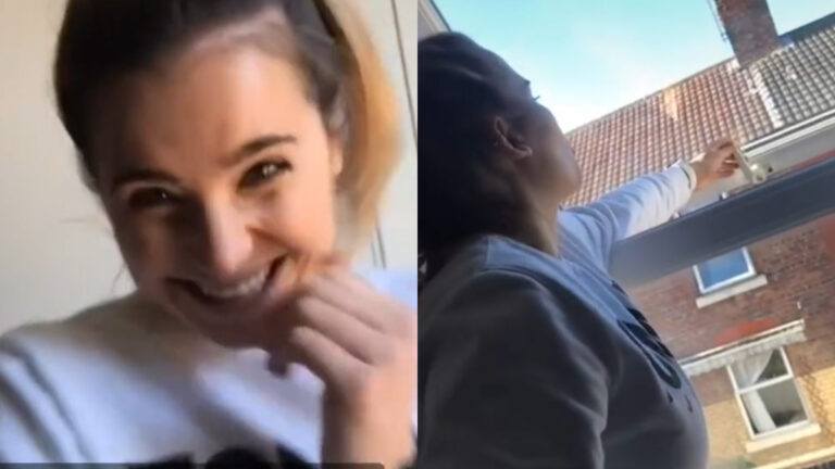 Studente gaat tot het uiterste om haar ‘knappe buurman’ te versieren. Met succes! (video)