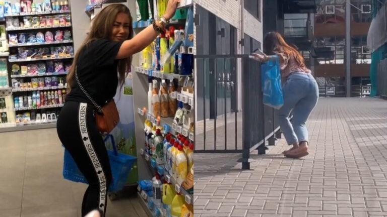 Vriendinnen gebruiken seksspeeltje terwijl ze boodschappen doen. En dat zorgt voor knotsgekke toestanden! (video)