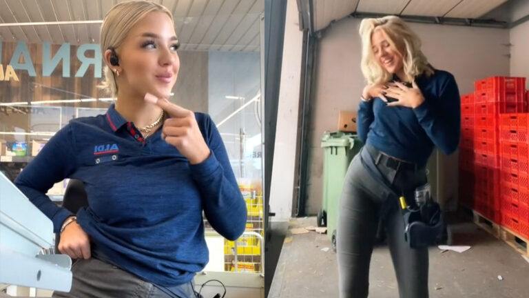 Knappe Aldi-kassierster verovert het internet met (pikant) beeldmateriaal. Fans lovend: “Ik ben verliefd!” (foto/video)