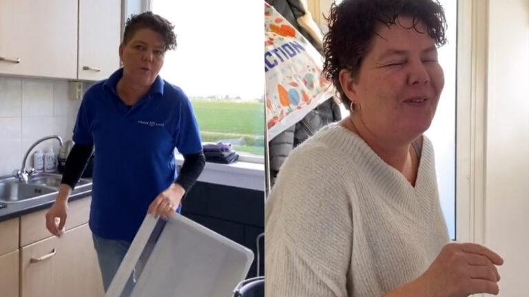 Dochter laat mama hele tijd schrikken. En dat zorgt voor HILARITEIT: “Godverdomme, kutkind dat je bent!” (video)