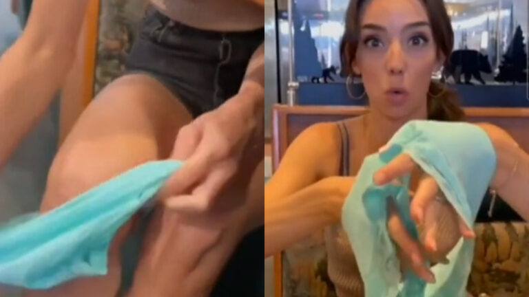 Ze trekt tijdens date op restaurant haar ONDERBROEK uit. Maar wacht tot je ziet waarom! (video)