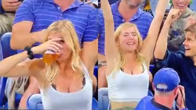 Publiek US Open gaat uit z’n dak wanneer dame in tribune DIT doet: “Daar gaat ze weer!” (video’s)