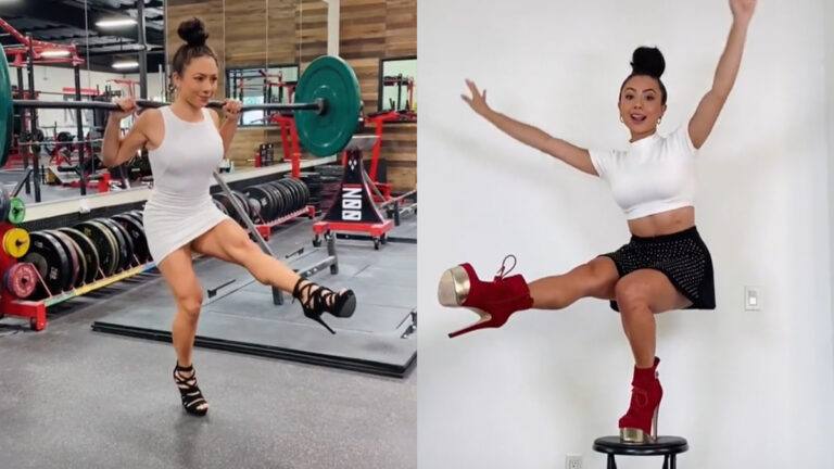 Lenige dame doet de strafste dingen… op hoge HAKKEN! Fans verbaasd: “Dit is onmogelijk!” (video/foto)