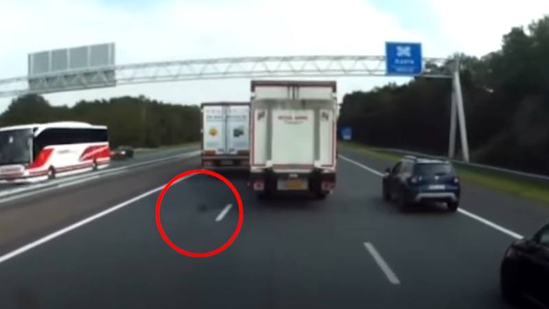 Truckers ‘vechten’ ruzie op levensgevaarlijke wijze uit op snelweg (video)