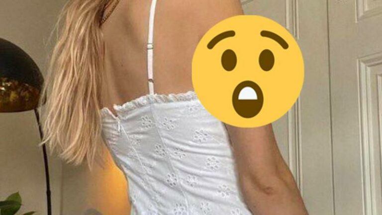 Vrouw die outfit probeert te verkopen, lijkt iets te veel te tonen: «Is dat haar borst?» (foto)