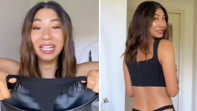 Influencer past broek die langs achter wel héél veel laat zien: “Dat zou ik nooit dragen!” (video)