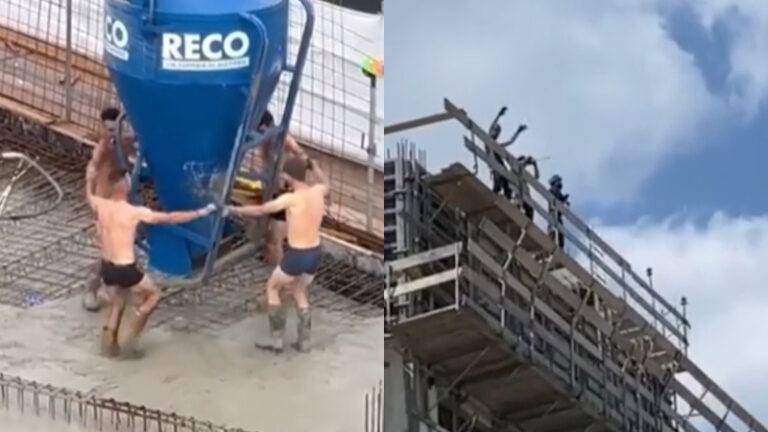 HILARISCH: Ook bouwvakkers hebben af en toe eens nood aan een dansje! (video)