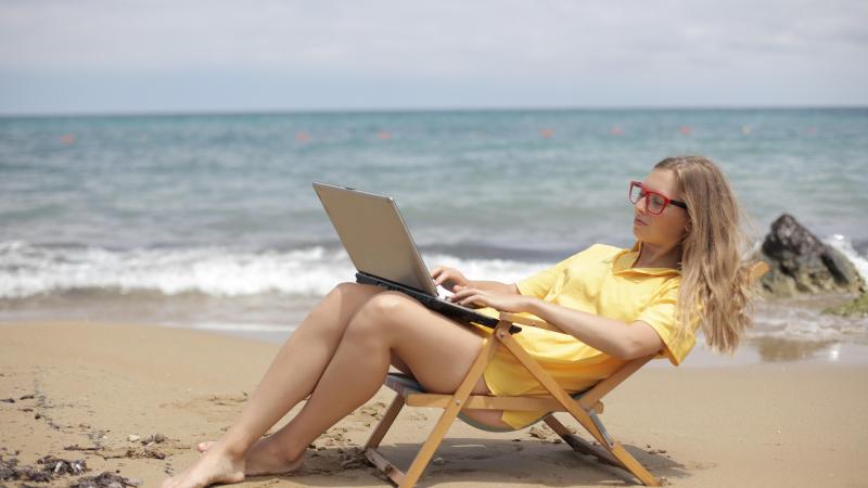 Een home-office in het paradijs