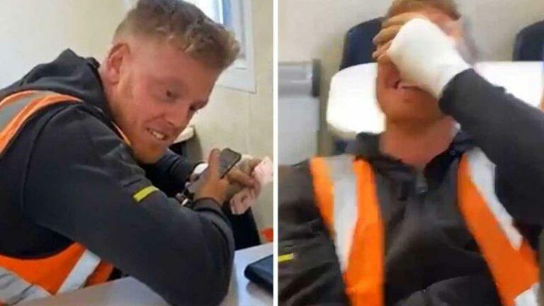 Moment waarop man te horen krijgt dat hij plots miljonair is, gaat viraal (video)