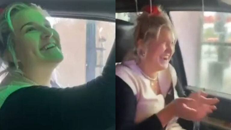 Dame gaat naar de carwash, maar krijgt er een gratis DOUCHE bij! (video)
